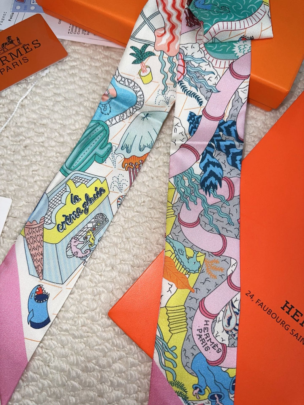 HERMES 26S SCARF 86 IN SILK 309652
