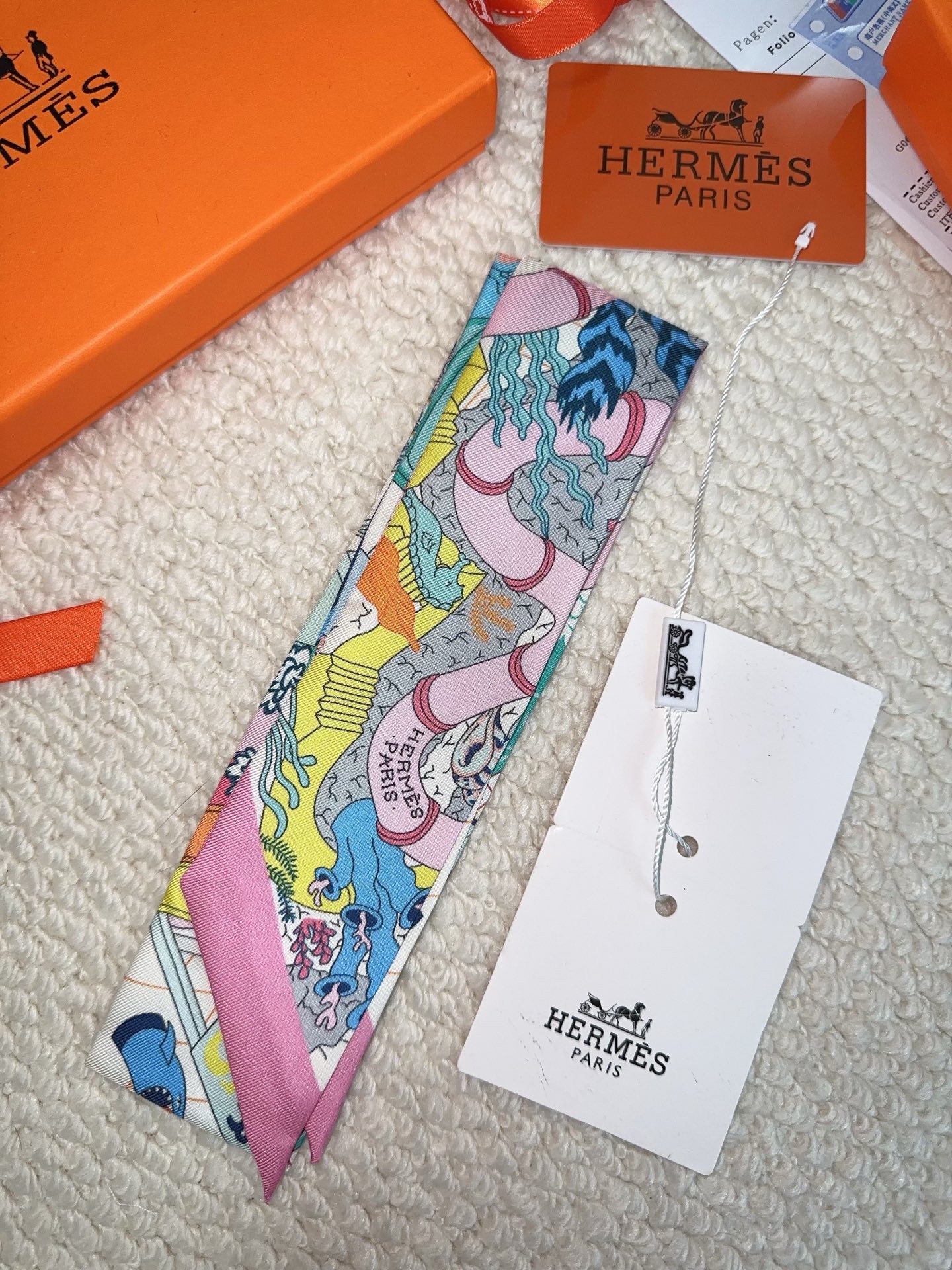 HERMES 26S SCARF 86 IN SILK 309652