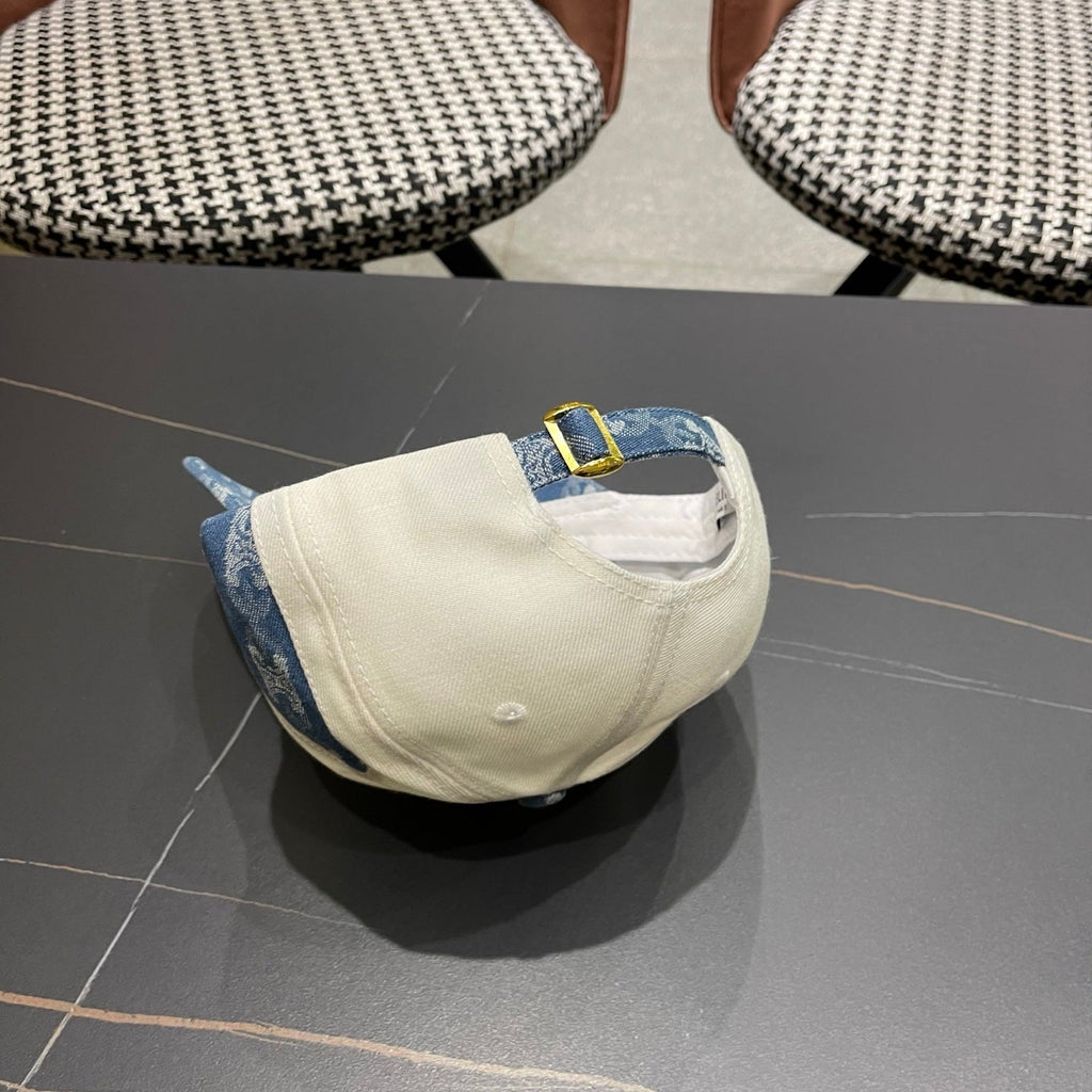 CELINE 26S COLOR-BLOCK BASEBALL CAP STYLE 65