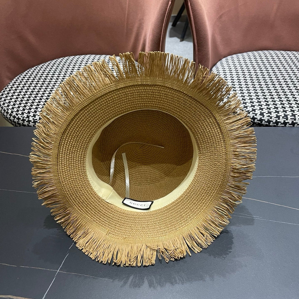 GUCCI 26S WIDE-BRIMMED STRAW HAT STYLE 67