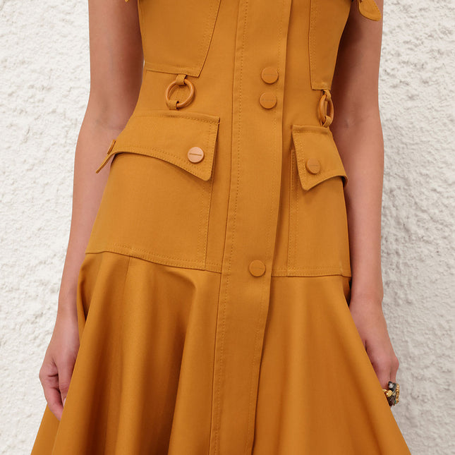 ZIMMERMANN 26S UTILITY MIDI DRESS STYLE 253