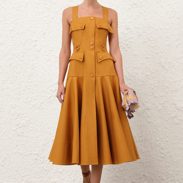ZIMMERMANN 26S UTILITY MIDI DRESS STYLE 253