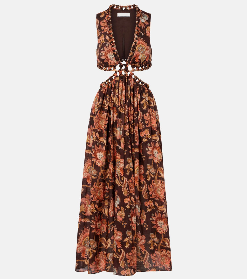 ZIMMERMANN 26S FLORAL CUT OUT MAXI DRESS STYLE 204