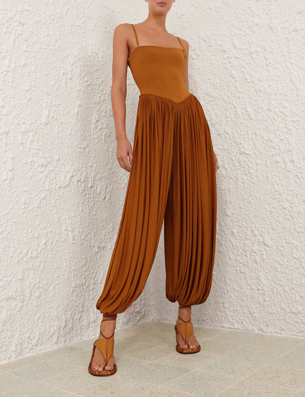 ZIMMERMANN 26S PLEATED HAREM JUMPSUIT STYLE 173