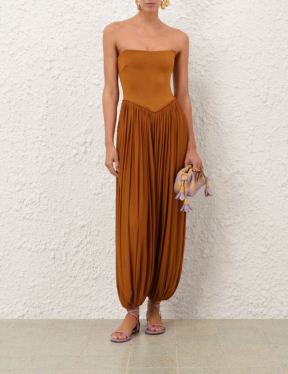 ZIMMERMANN 26S PLEATED HAREM JUMPSUIT STYLE 173