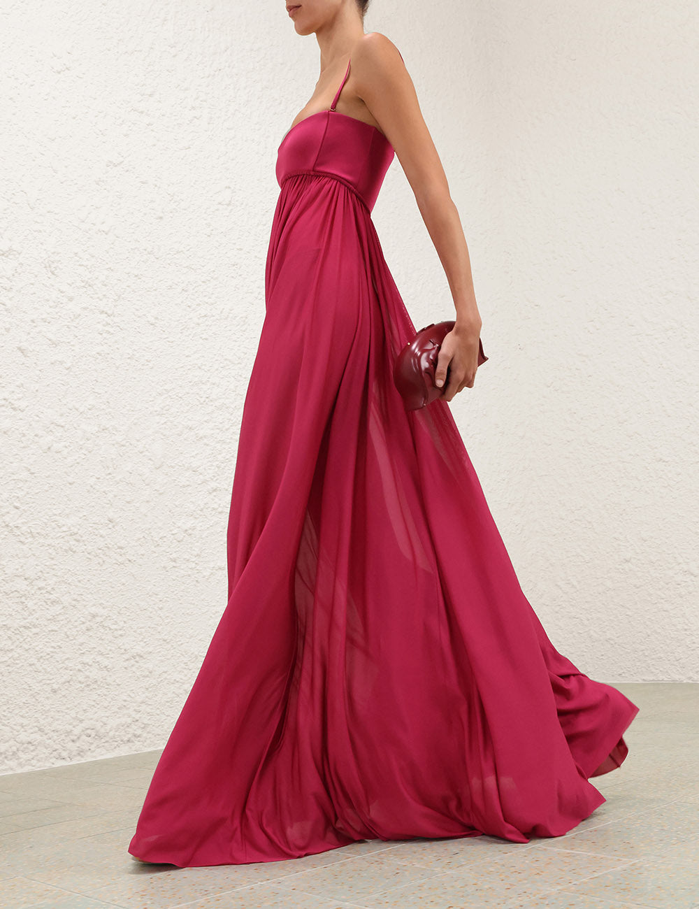 ZIMMERMANN 26S PLEATED STRAPLESS MAXI DRESS STYLE 170
