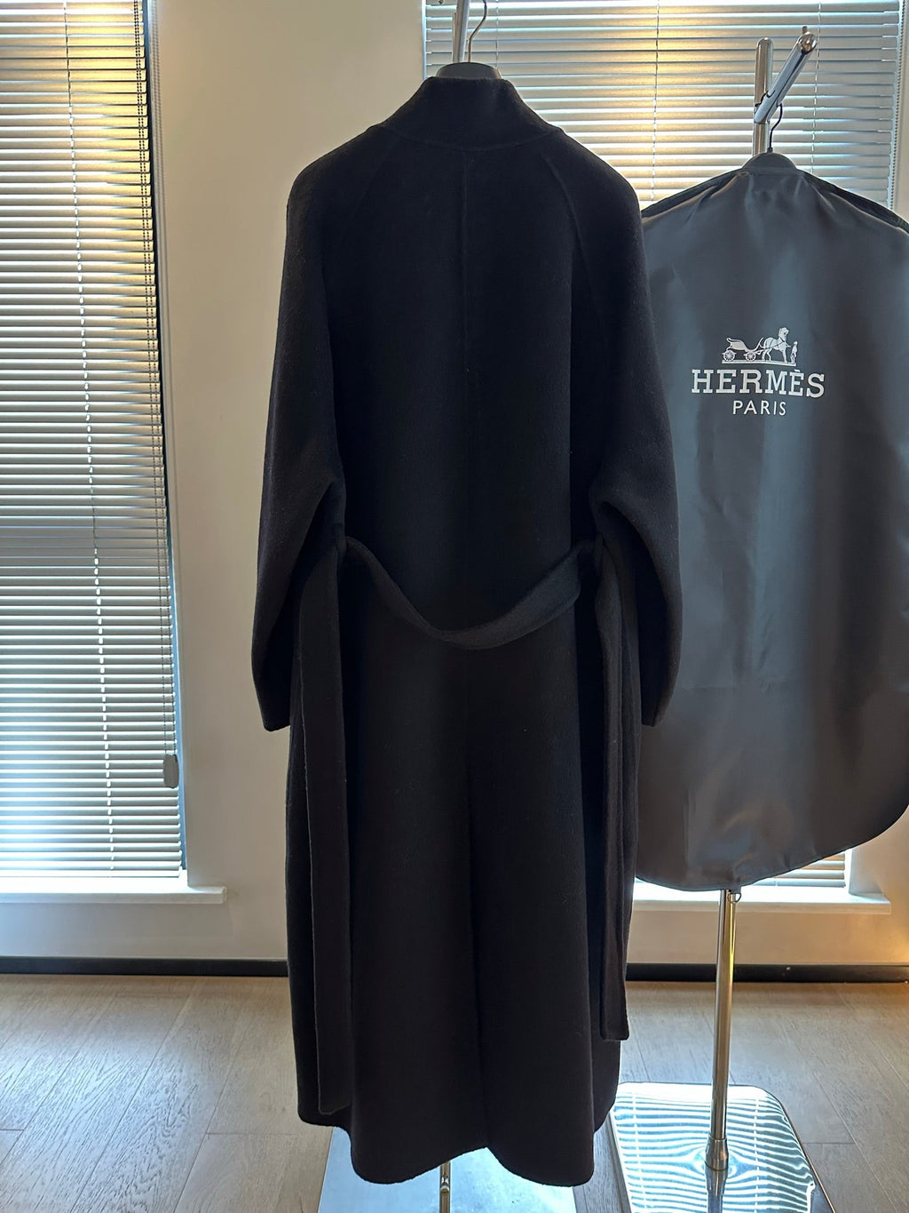 HERMES 25S PREMIUM LONG COAT WITH STAND COLLAR 315