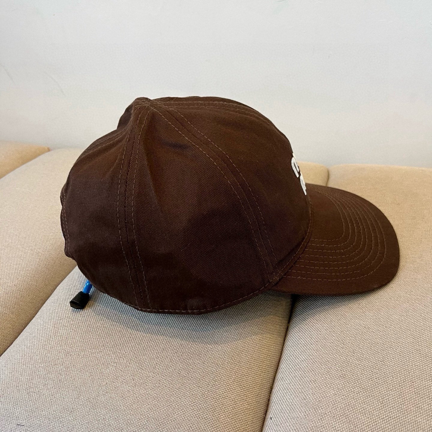 MIUMIU BASEBALL CAP IN BROWN KHAKI FABRIC STYLE 6