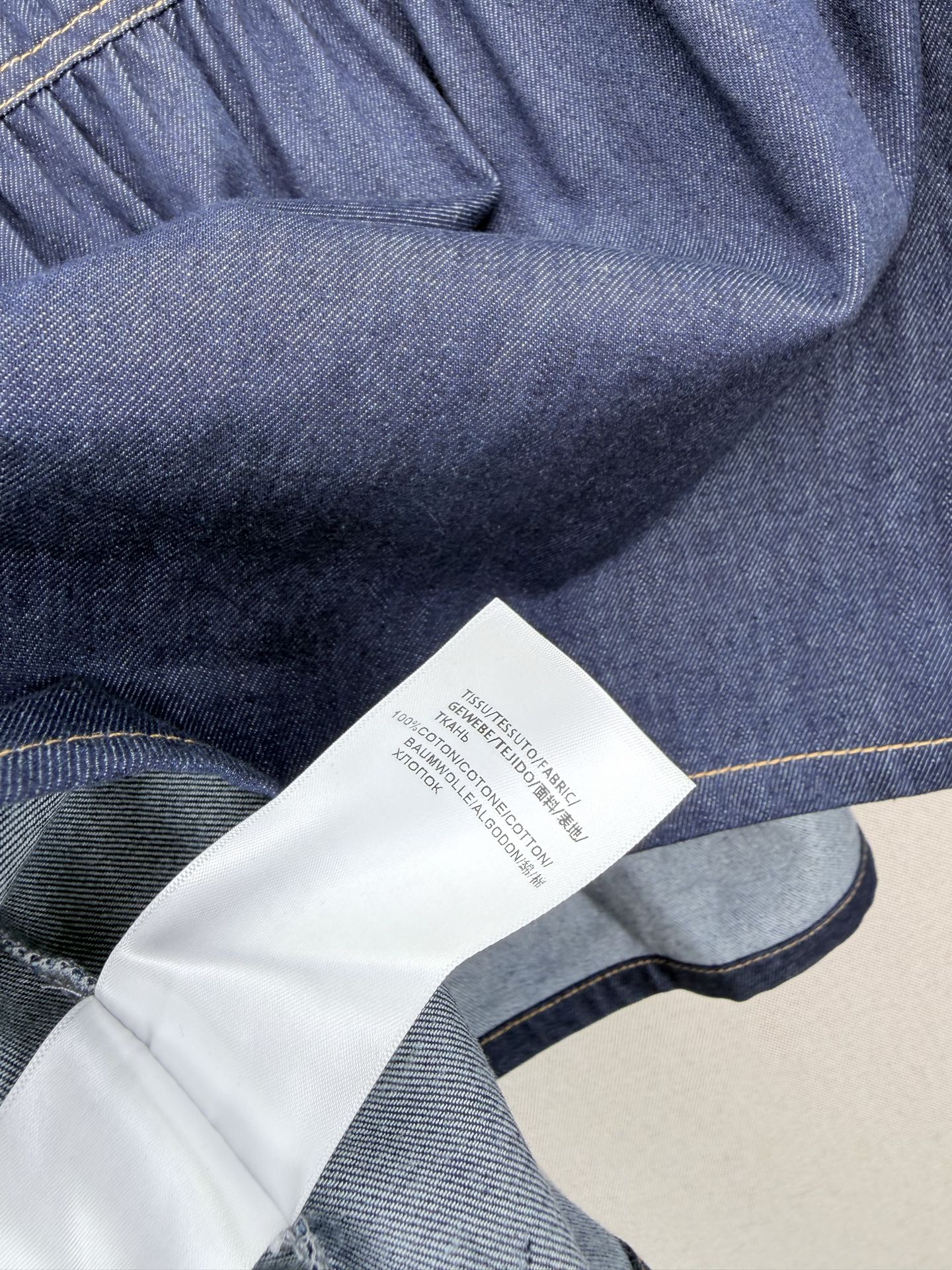 YSL 26S PUFF SLEEVE DENIM TOP 414
