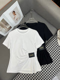 FITTED POLO SHIRT WITH PLEATED WAIST 255707