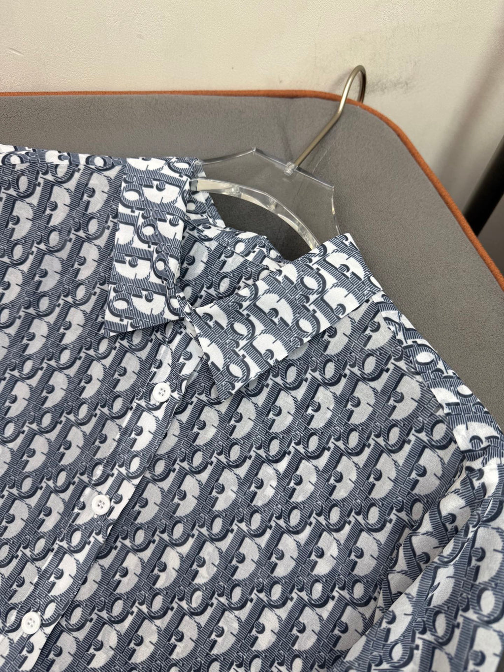 DIOR SHIRTS MONOCHROME PRINTED FABRIC 266699