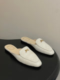 DIOR 26S MULES IN BEIGE SUEDE WITH BOW