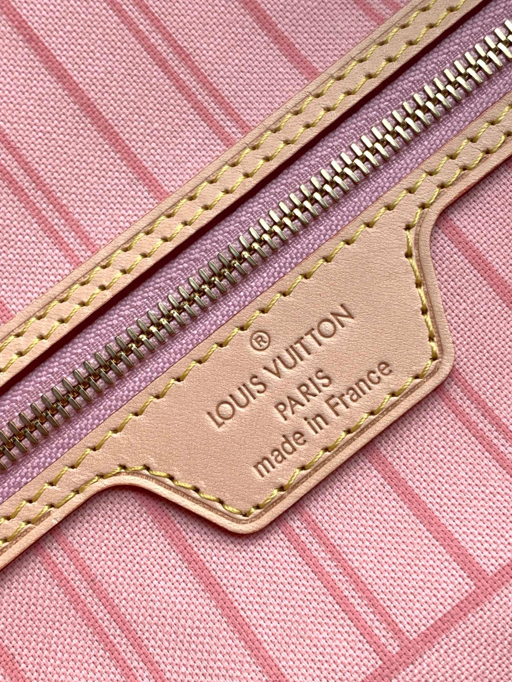 LV NEVERFULL 39 MM IN BEIGE DAMIER AZUR CANVAS