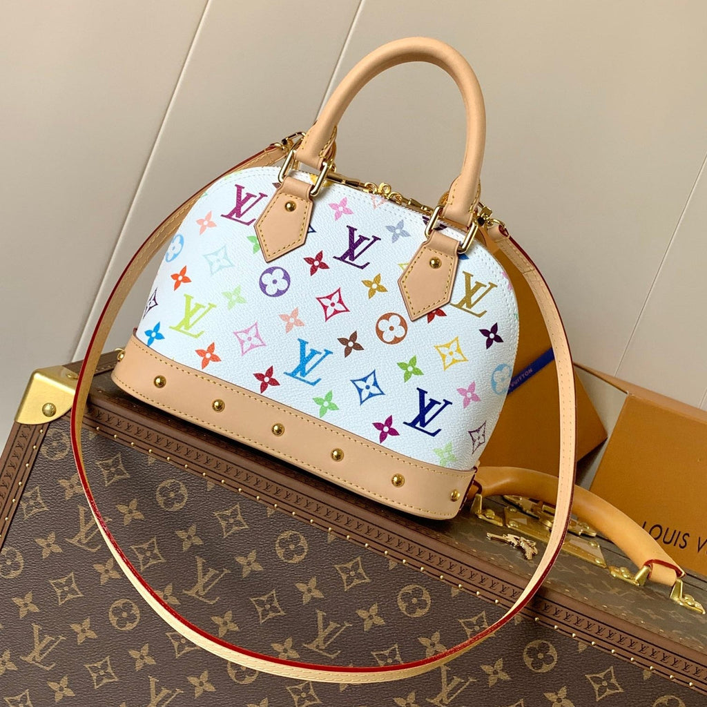 LV 26S ALMA BB BAG 23 IN WHITE MONOGRAM CANVAS