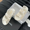 Dad Sandals Sheepskin Beige Cream
