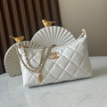 CHANEL 26S HOBO BAG 26 IN WHITE LAMBSKIN