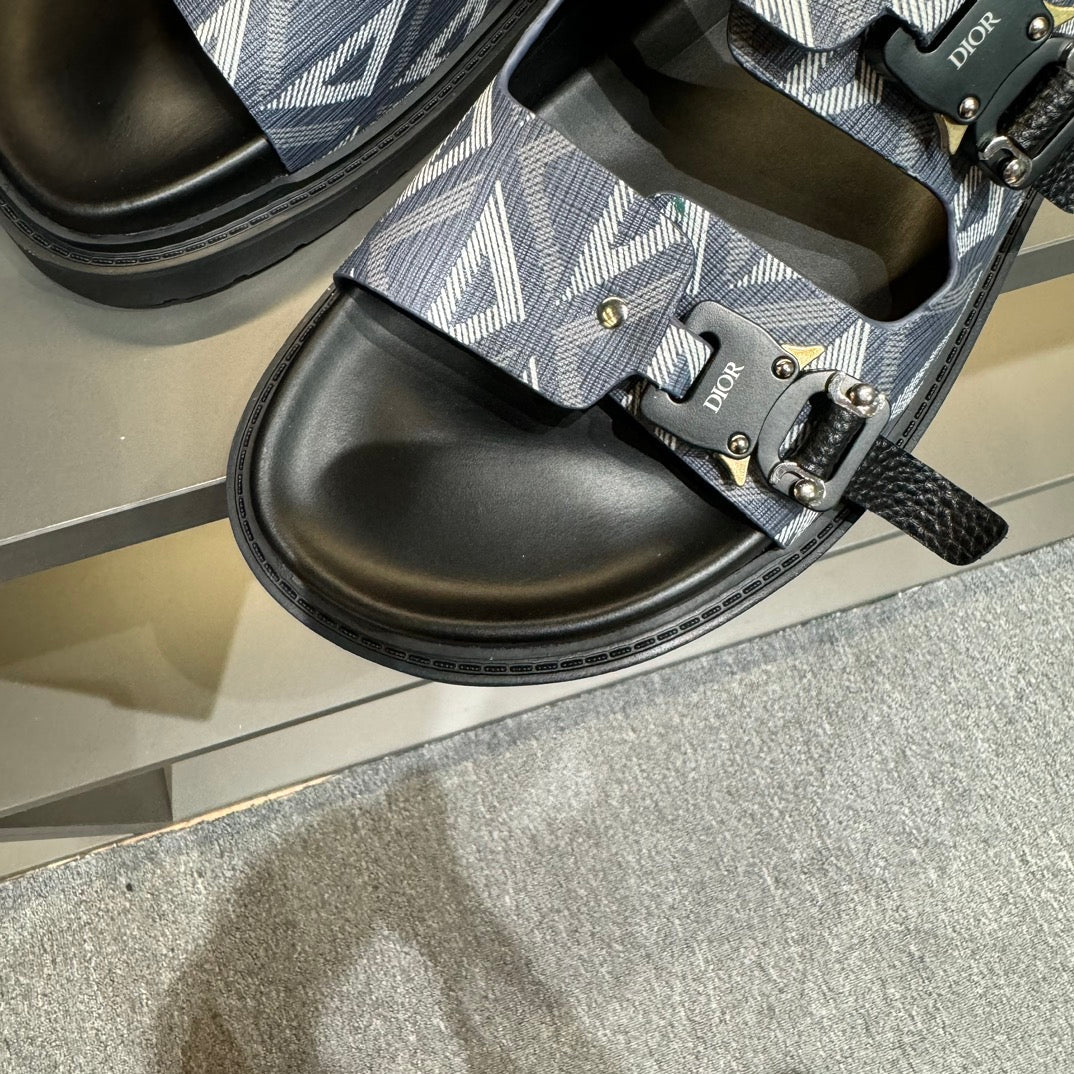 CD DOUBLE H-TOWN SANDAL ANCHOR CALFSKIN