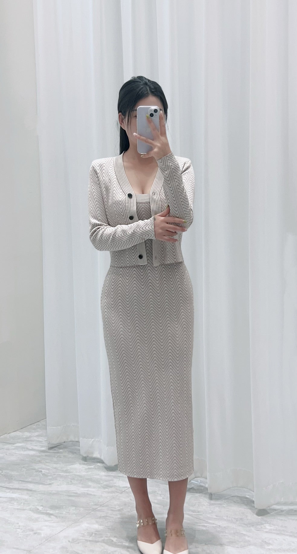 KNIT TOP AND STRAP DRESS SET 25250 STYLE 1