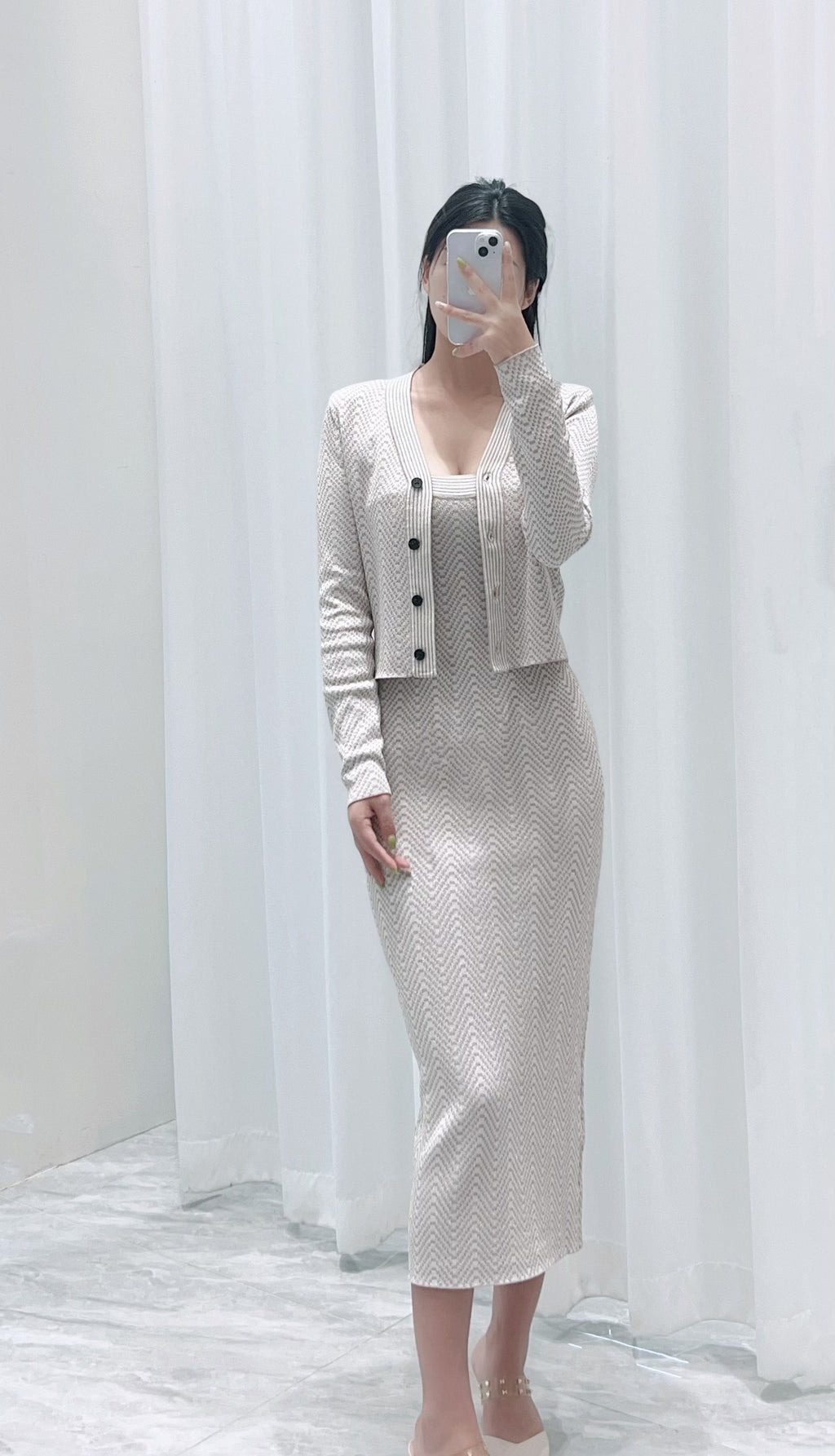 KNIT TOP AND STRAP DRESS SET 25250 STYLE 1