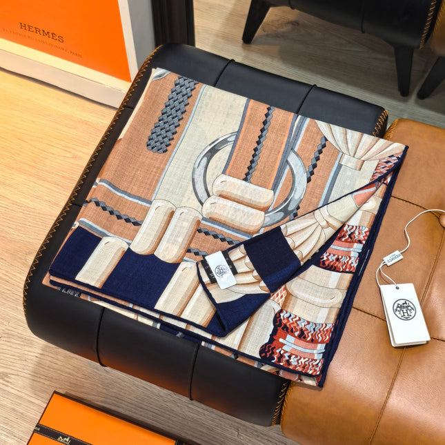 HERMES SCARF 140 IN SILK 134455