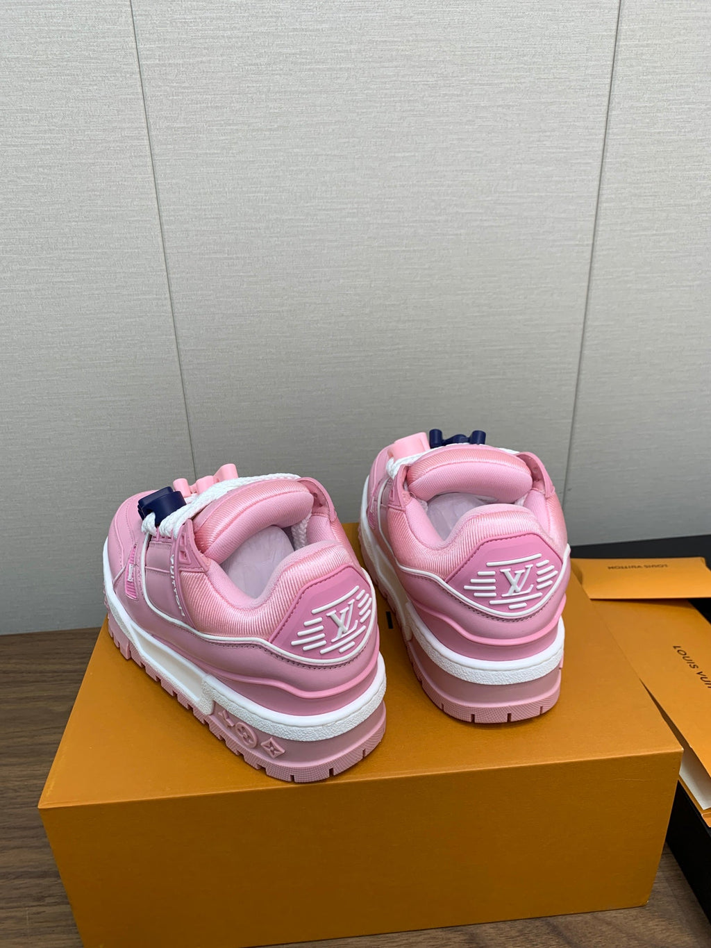 LV TRAINER IN LIGHT PINK CALFSKIN