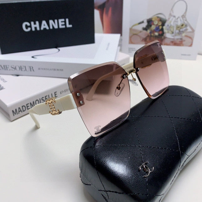 SQUARE SUNGLASSES 632891 IN WHITE ACETATE BROWN LENSES
