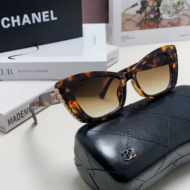 CAT EYE SUNGLASSES 632699 IN HAVANA ACETATE EMBOSSED PEARL