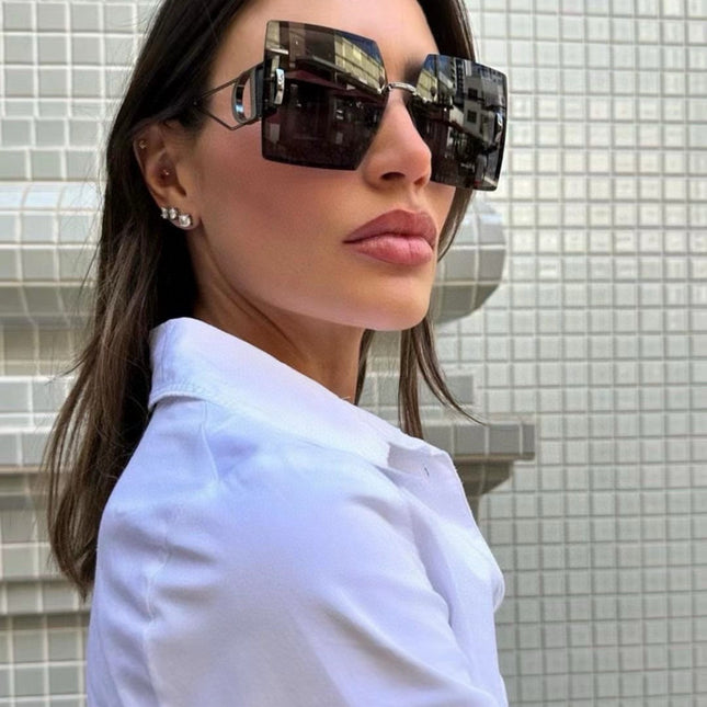 30MONTAIGNE S7U SUNGLASS 578111 IN BLACK METAL GREY LENSES