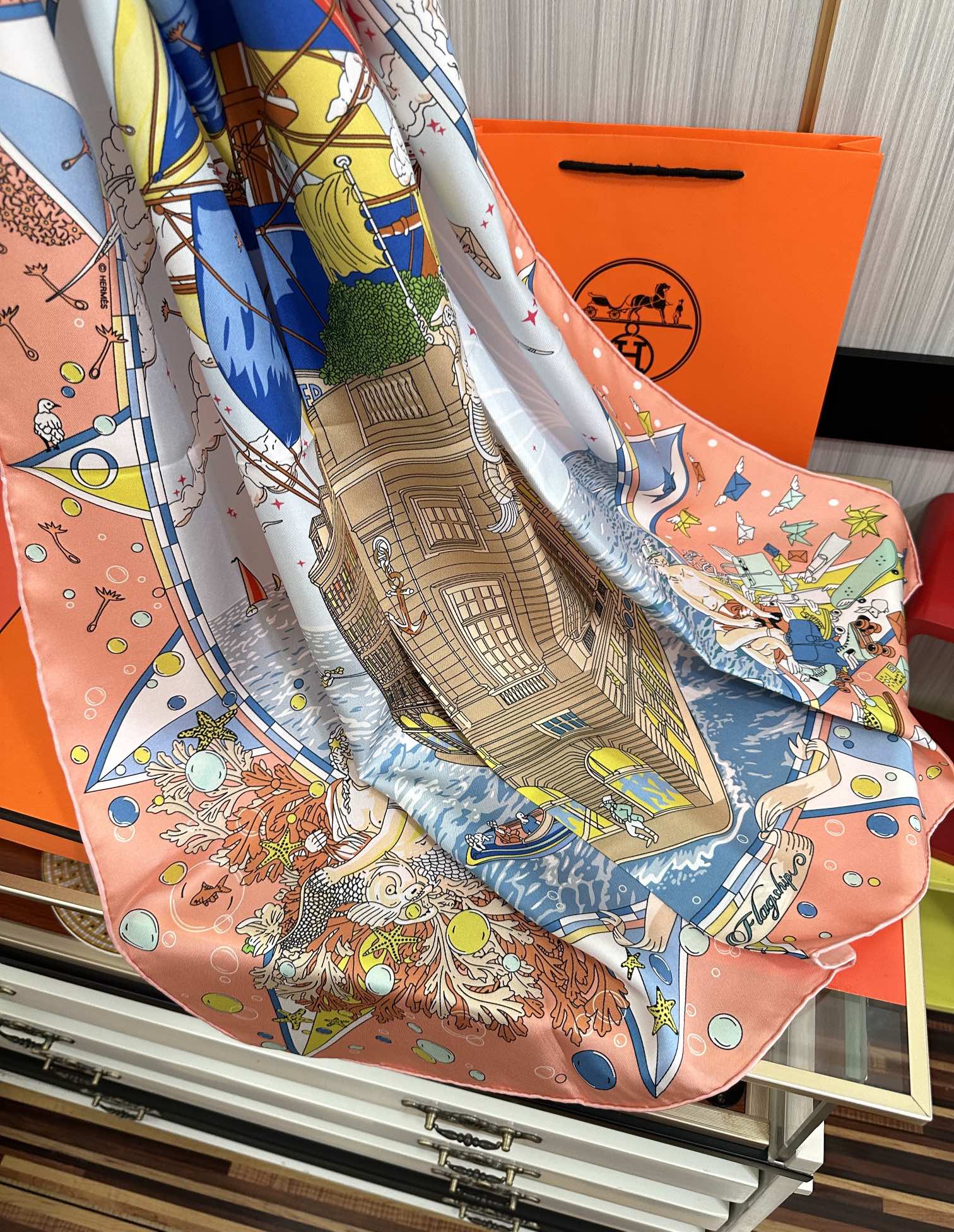 HERMES 25S SCARF 90 IN SILK 730532