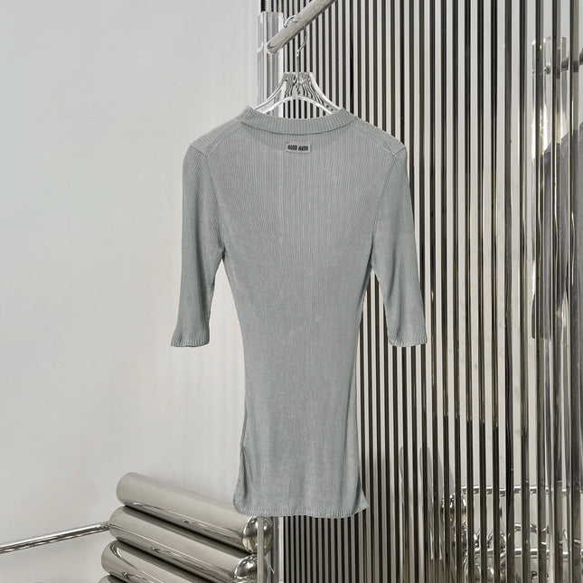 MIUMIU SHORT-SLEEVE KNIT TOP STYLE 513