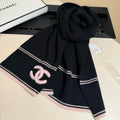 CHANEL 26S SCARF 190 IN KNITTED CASHMERE 309393