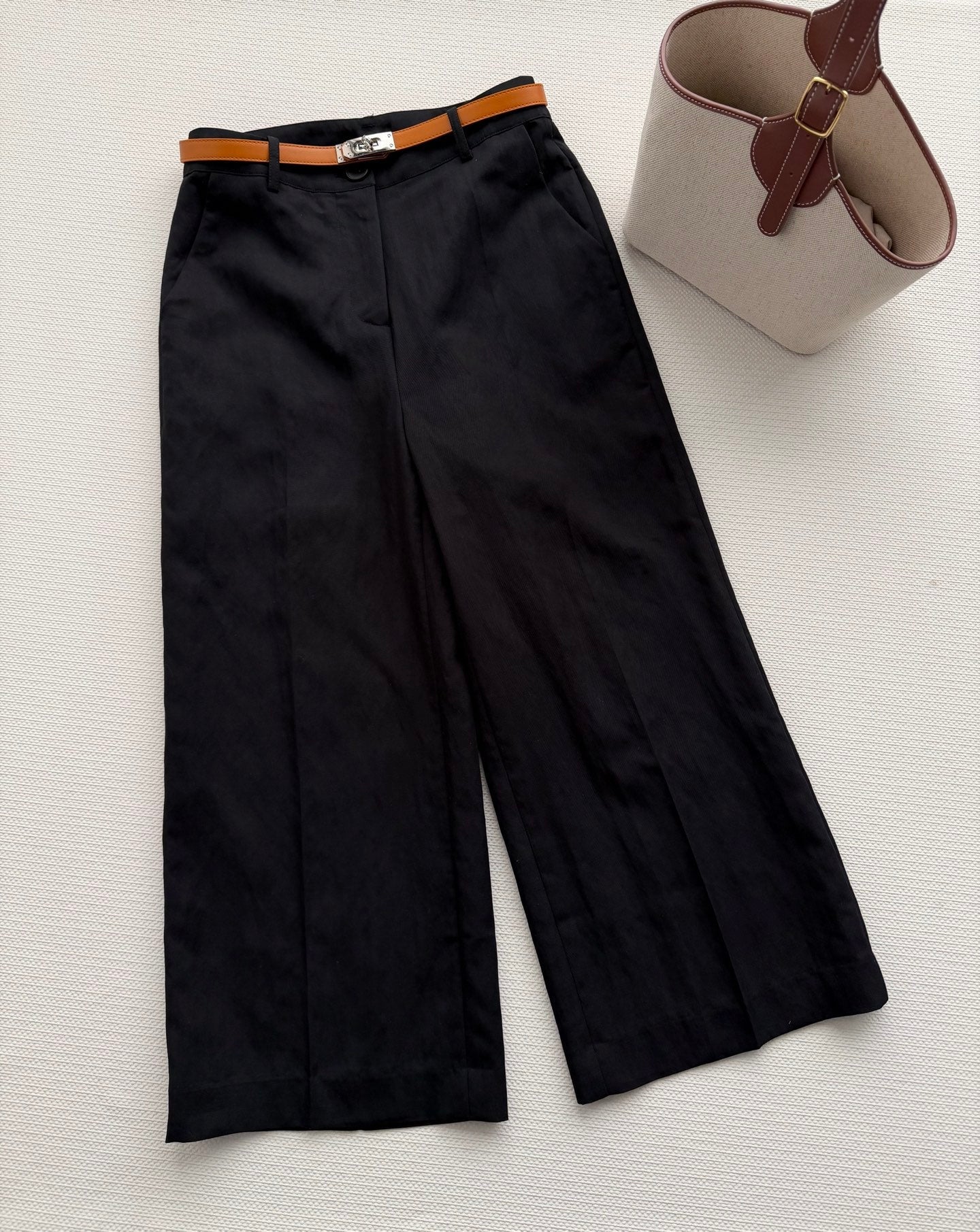 HERMES 26S WIDE LEG CROPPED PANTS 557