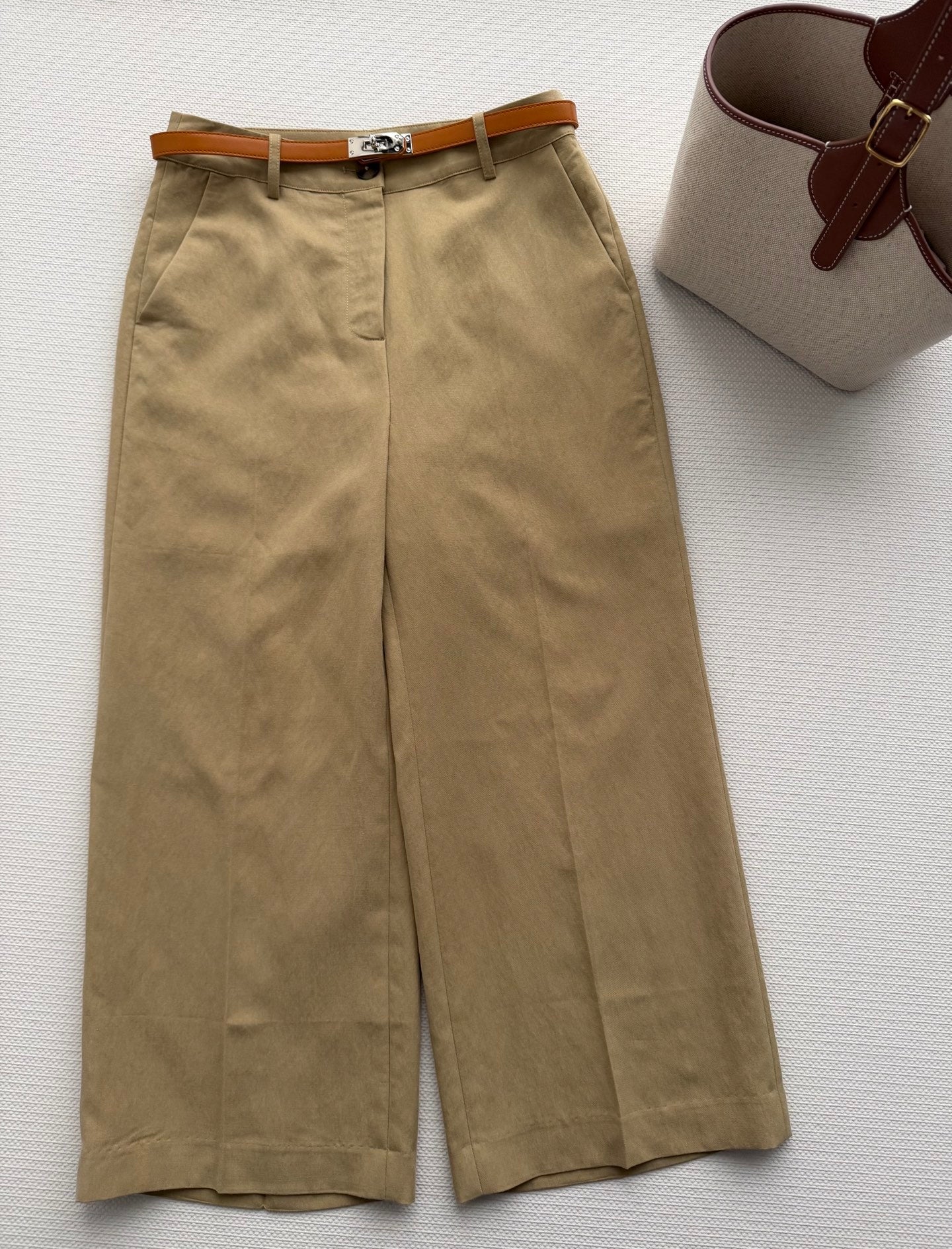 HERMES 26S WIDE LEG CROPPED PANTS 556