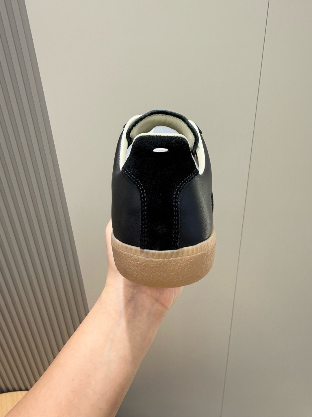 MM SNEAKER IN BLACK SUEDE PATCHWORK CALFSKIN