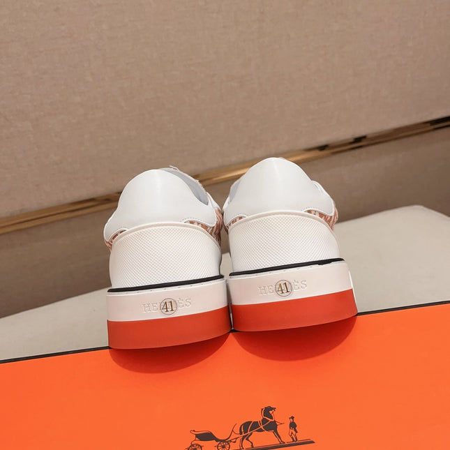 HM DAY SNEAKER WHITE AND CARROT FABRIC