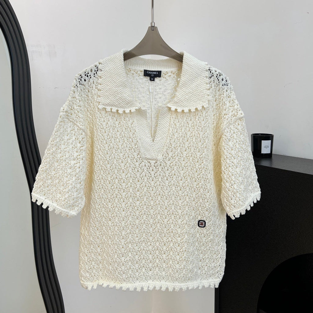 CHANEL 26S SHORT-SLEEVE KNIT POLO STYLE 1152