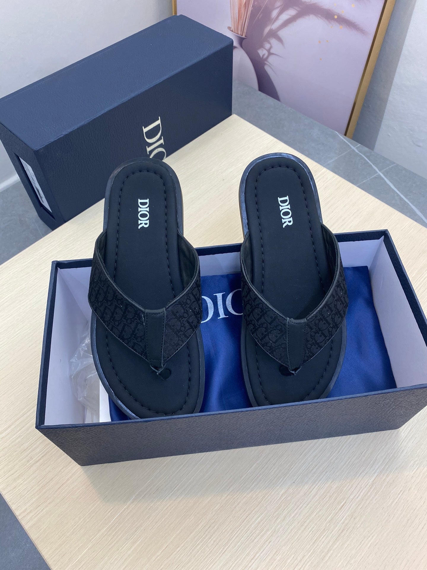 CD ALIDAS FLIP-FLOPS BLACK JACQUARD