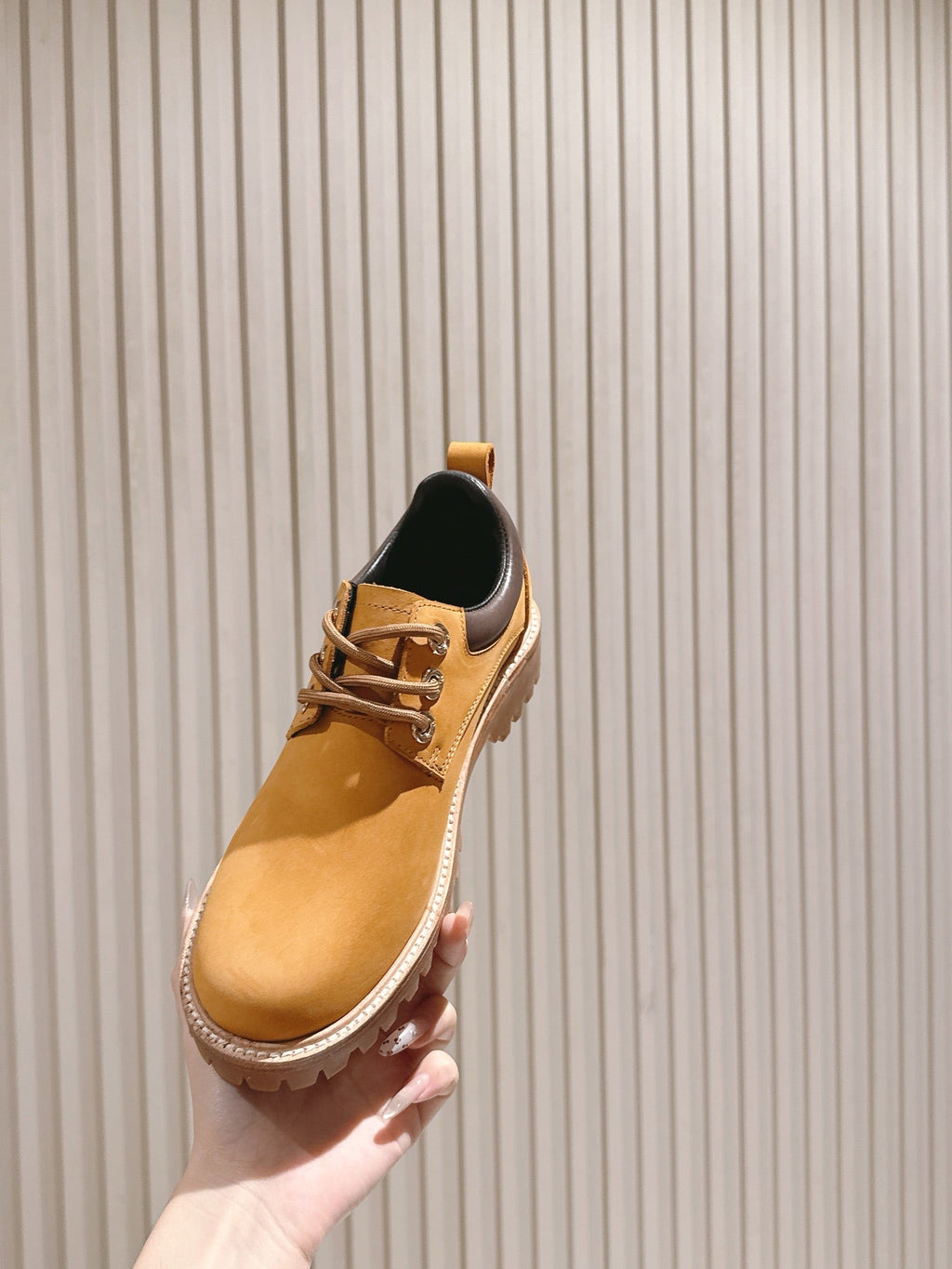CELINE 25S LOW CUT MARTIN BOOTS IN MEDIUM ORANGE CALFSKIN