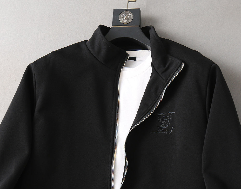 LV BLACK JACKET EMBROIDERED LOGO 239045