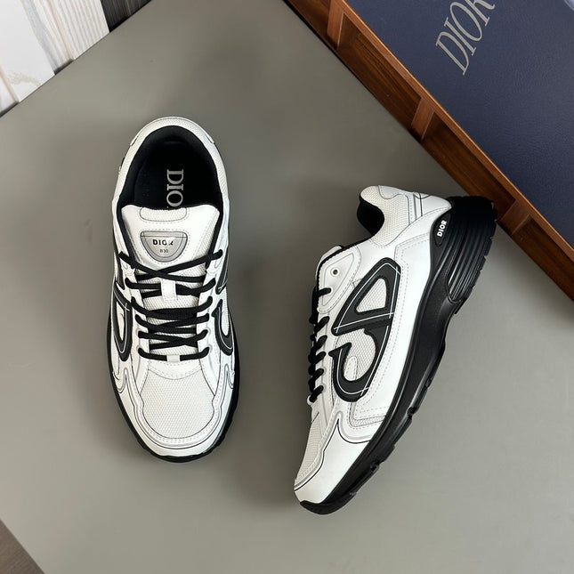 CD B30 SNEAKER WHITE AND BLACK MESH FABRIC