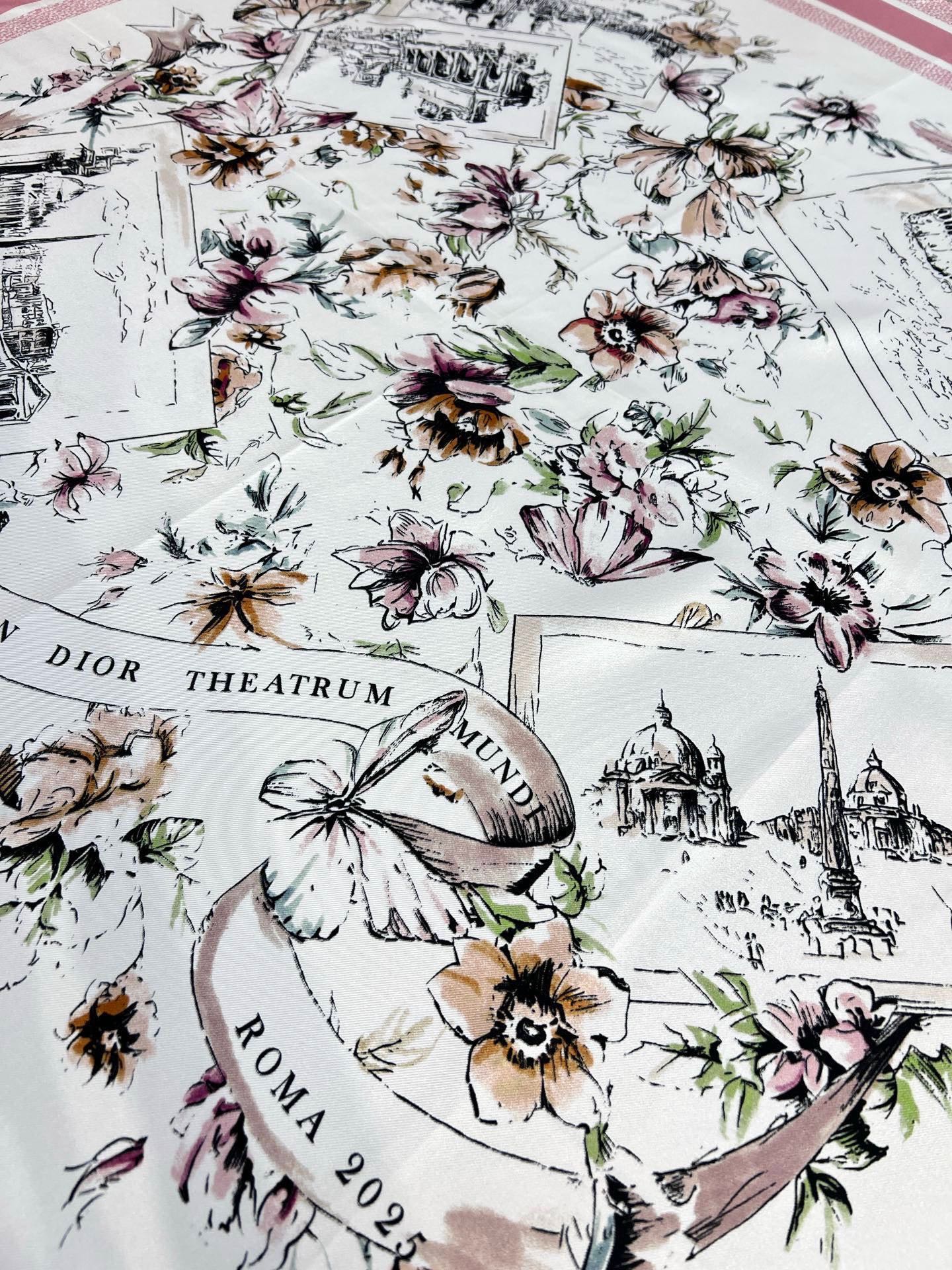 DIOR 26S SCARF 90CM IN SILK 284557