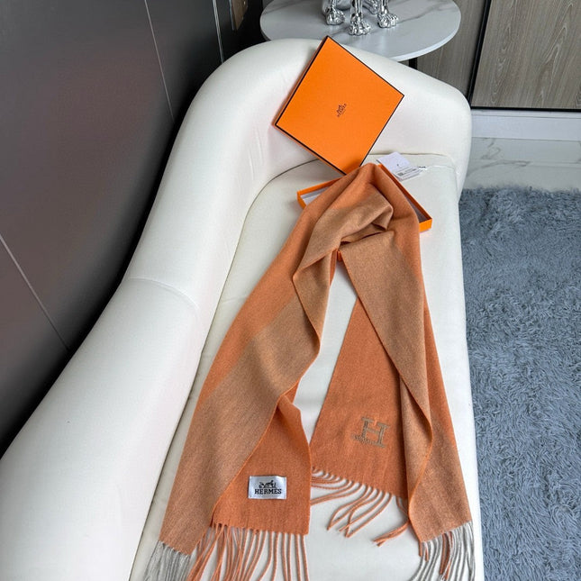 SCARF 190 CM IN TIGER ORANGE CASHMERE 364767