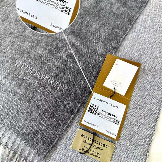 SCARF 180 CM IN GRAPHITE GRAY CASHMERE 398415