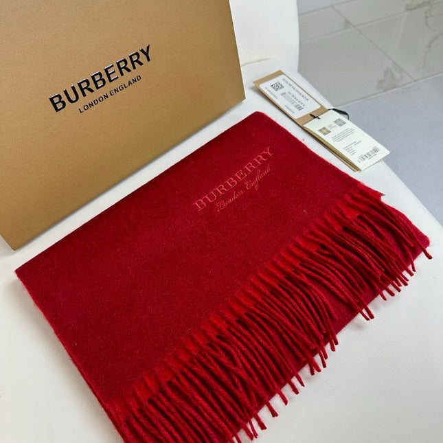 SCARF 180 CM IN CHERRY RED CASHMERE 398420