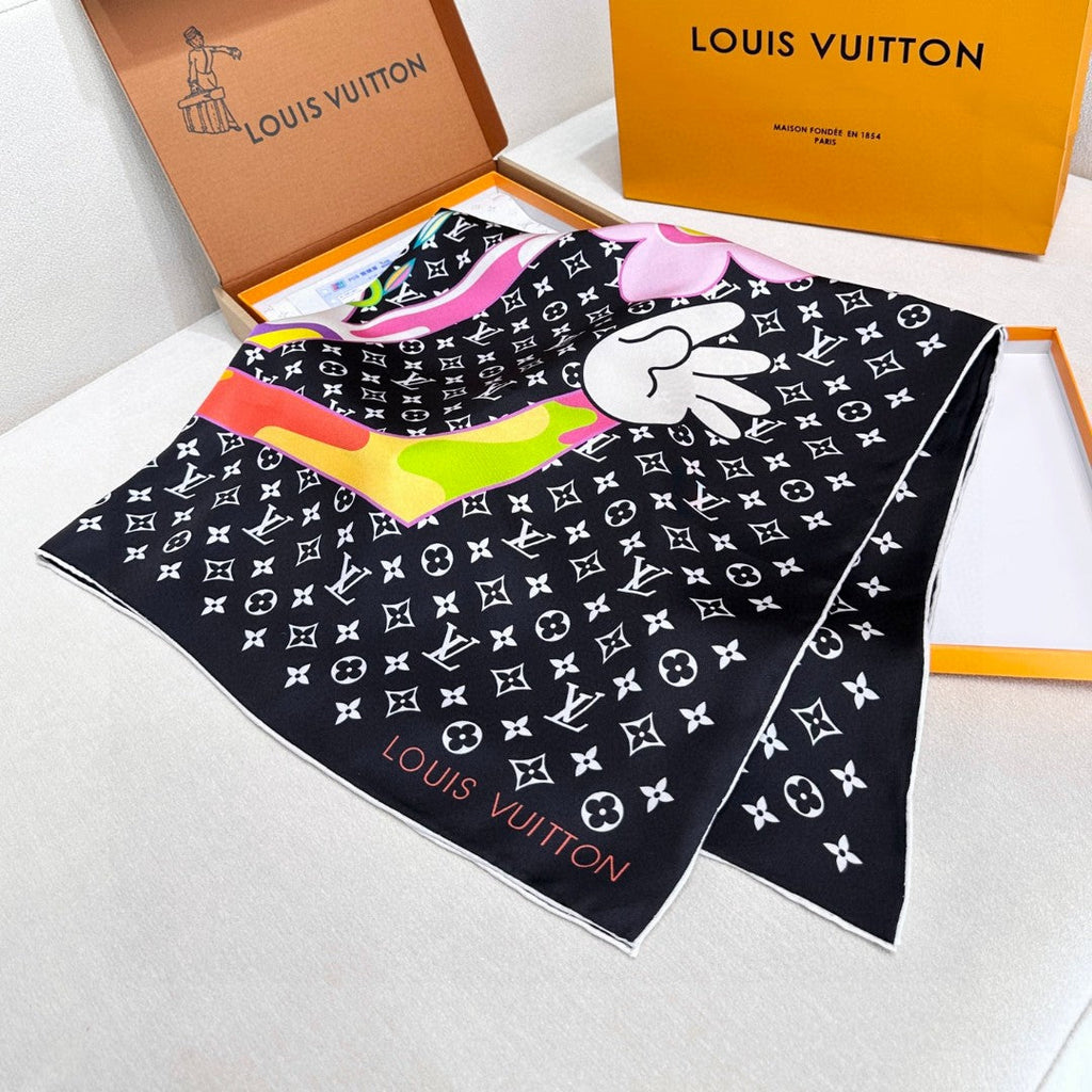 LV SCARF 90 CM IN SILK 721521