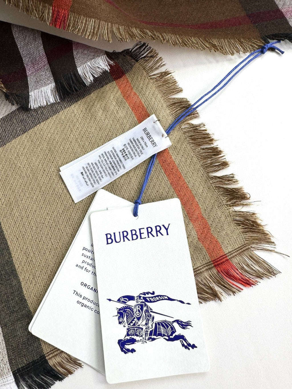BURBERRY 26S SCARF 220CM IN CASHMERE SILK 303204