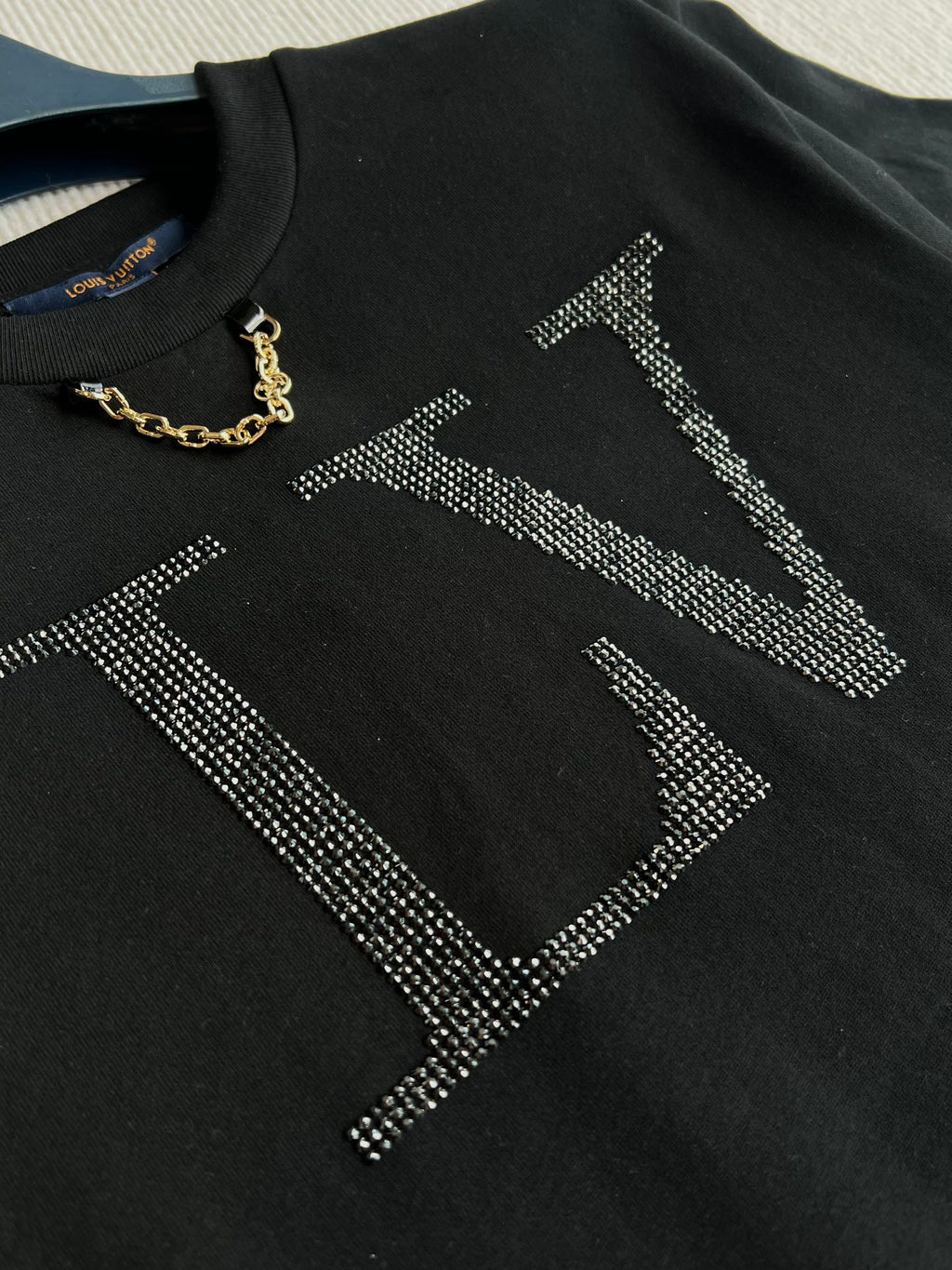 LOUIS VUITTON DIAMOND ROUND NECK SHORT SLEEVE T-SHIRT 275667