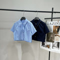 HERLIAN GIRLS SHORT-SLEEVE SHIRT WITH LACE SCARF 276036