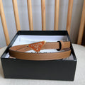 PRADA 25S BELT 15 MM IN BROWN CALFSKIN 598408