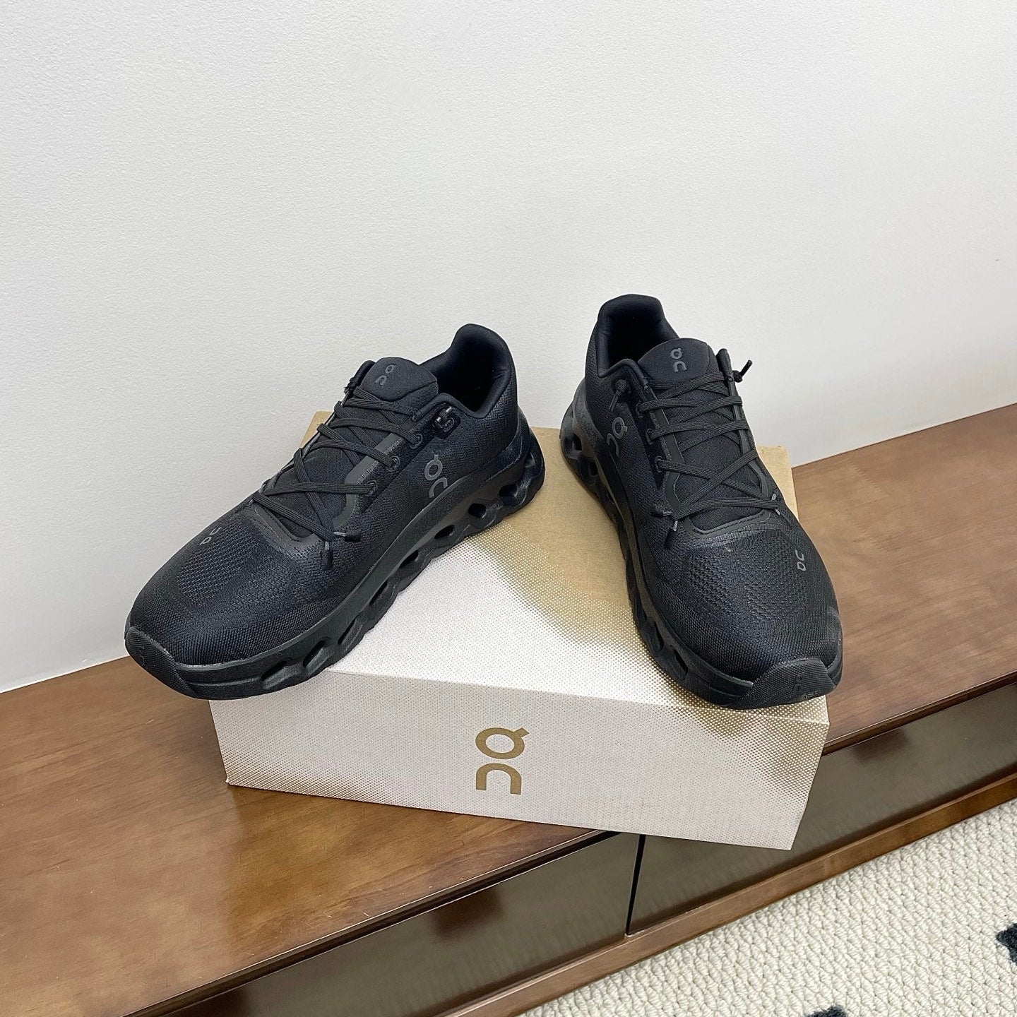 LOEWE 26S CLOUDTILT SNEAKER IN BLACK RECYCLED POLYESTER